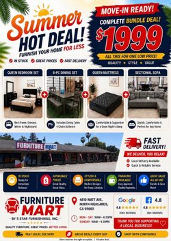 🏠 MOVE-IN SPECIAL BEDROOM + DINING + SECTIONAL + MATTRESS $1,999