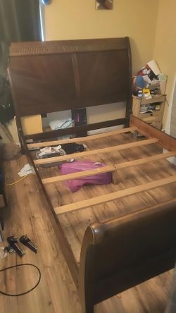 King size wooden bed frame