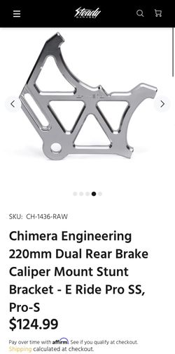 Chimera Engineering 220mm Dual Rear Brake Caliper Mount - E Ride Pro SS, Pro-S