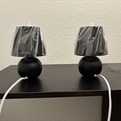 9” Ceramic Base Lamps W/ Color Changing Lights