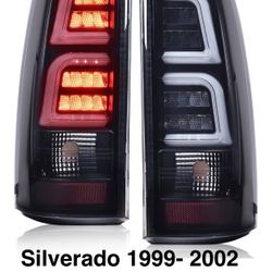 Pair Of Led Taillights Fit Chevy Silverado 1999 To 2002