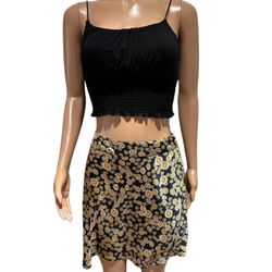 Free People Skirt And Black Top