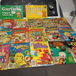 Old comic books little Archie, Betty and Veronica, Garfield, Richie Rich and more