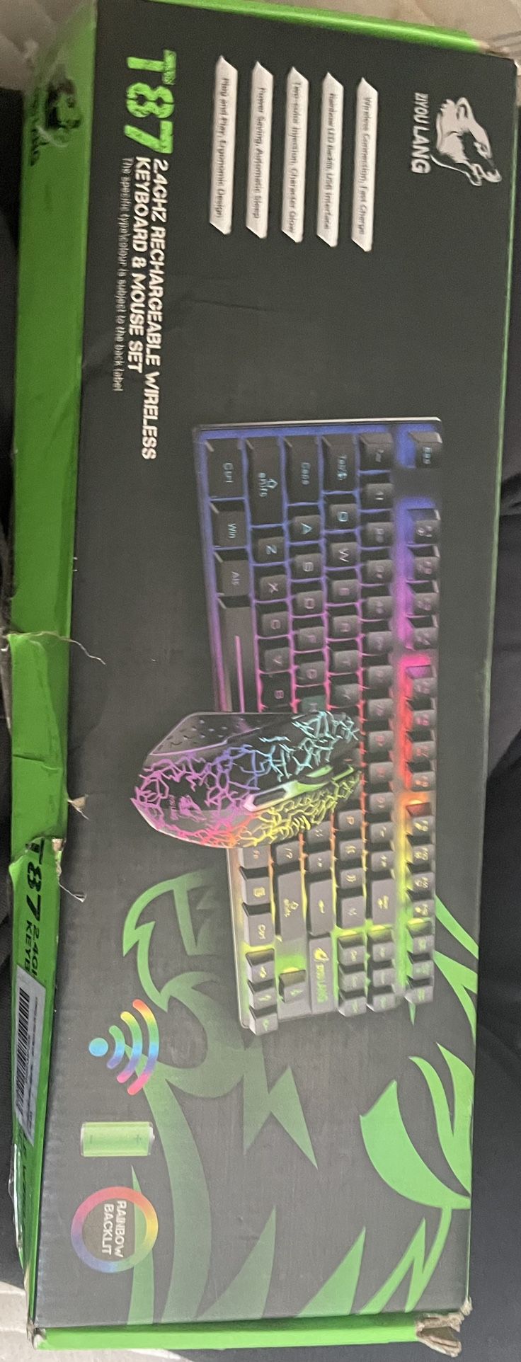 Wireless Gaming Keyboard and Mouse Combo