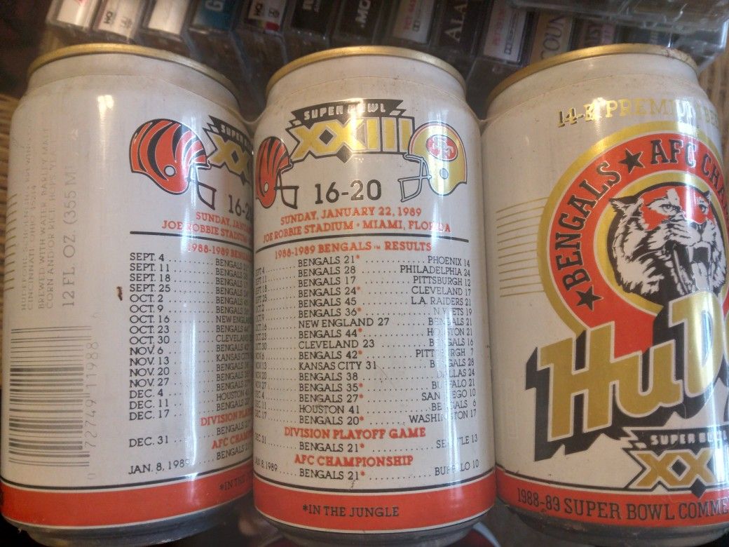 Cincinnati Bengals 6 Pack Superbowl Cans. Read Description Below