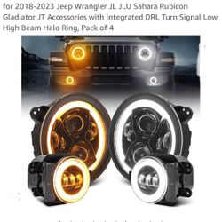 Headlights And Fog Lights Led Fit Jeep Wrangler JL And Gladiator 