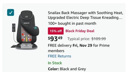 New Snailax Back Massager