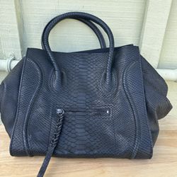 Celine Embossed Leather Luggage Phantom Medium