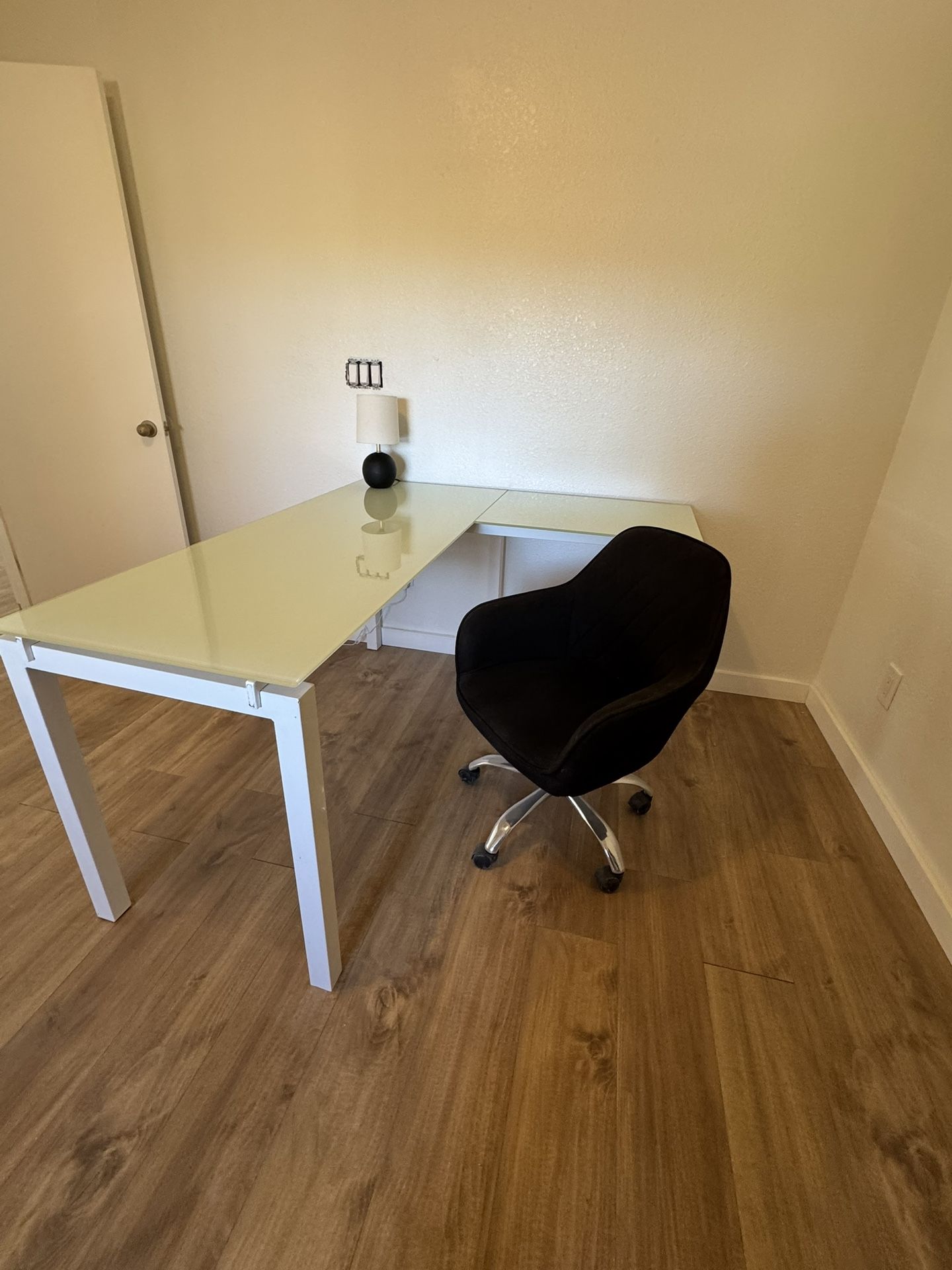 Glass desk With Chair
