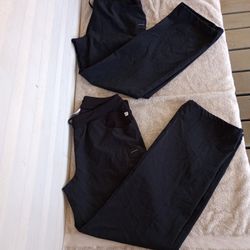 2 pairs of black scrub pants size Medium for women's 