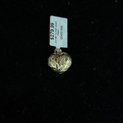 14KT Gold Puff Heart Pendant