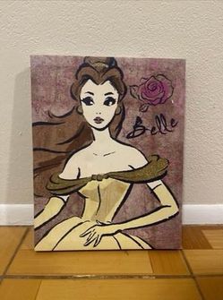 Rare Vintage Disney Belle Wall Art