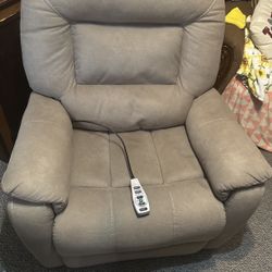 Ranger Beige Massaging Power Lift Recliner