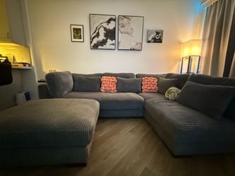 Couch Grey Corduroy