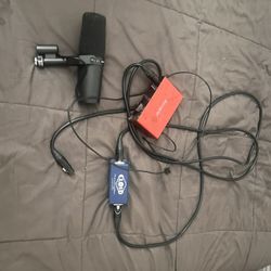 Shure Sm7B Microphone Scarlet Red Interface With Cloud Everything Included (arm Boom Stand Included 