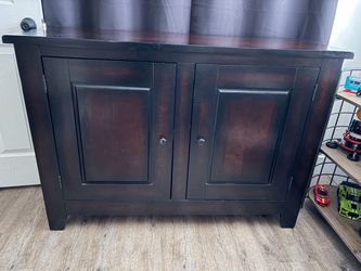 Espresso wood buffet table