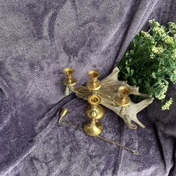 Solid Brass Candle Holder
