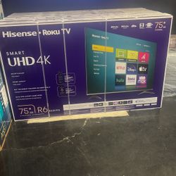 75” Hisense 4K Roku Smart On Sale 