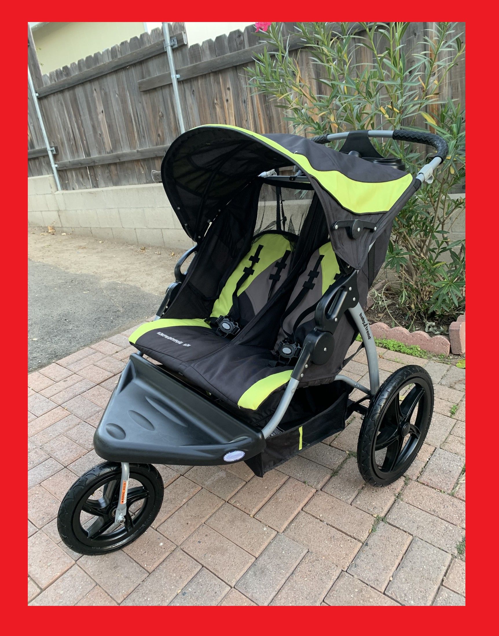 BEAUTIFUL BABY TREND Expedition Double Twin JOGGER STROLLER - Like New CONDITION!!!