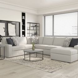 4 Piece Living Spaces U Shaped Sectional Couch - Free Delivery