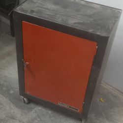 Small Rolling Tool Box Style Storage Cabinet 