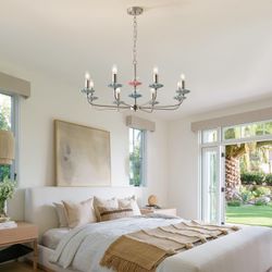 Brushed Nickel Chandelier - 8-Light