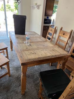 Wood table and chairs