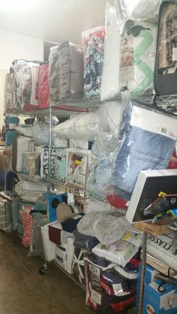 Lots of comforter sets, mattress pads, sheets pillows different sizes available