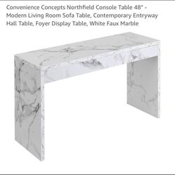 Faux Marble Console/Desk/Entryway Table