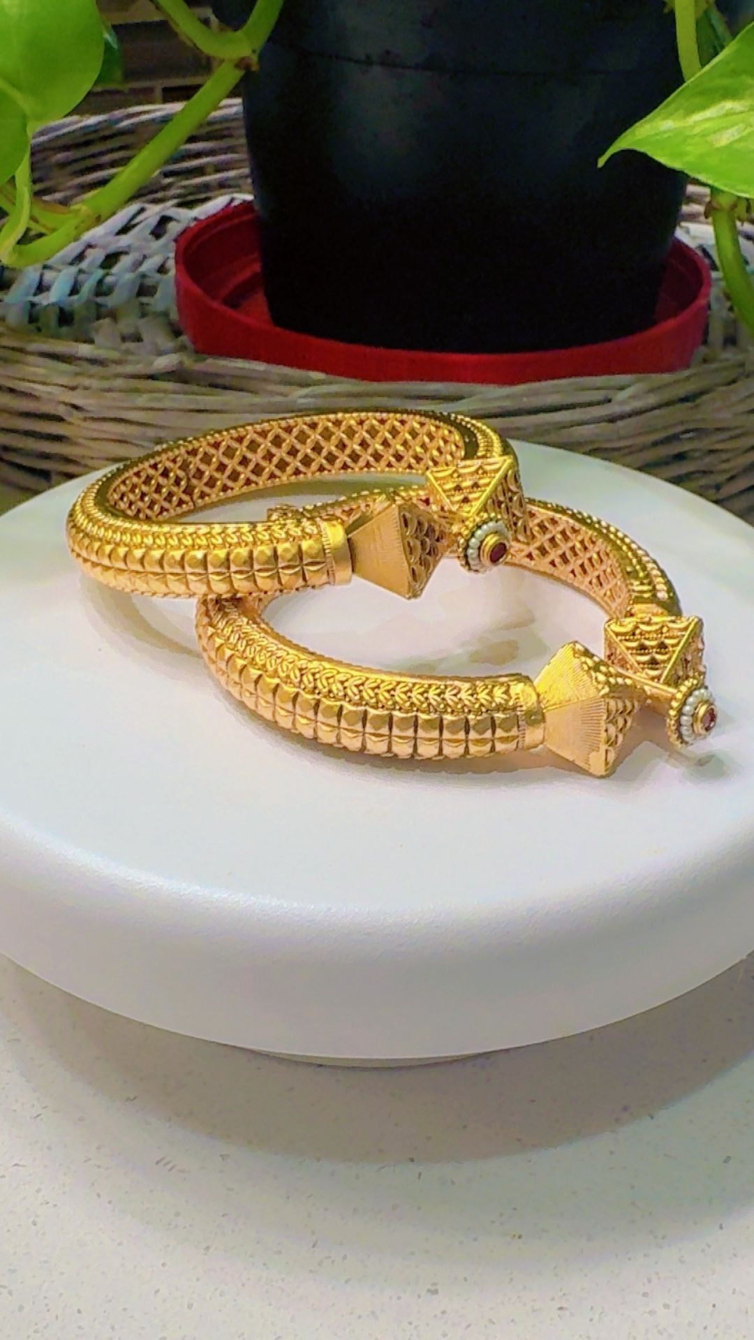 gold plated bangals 