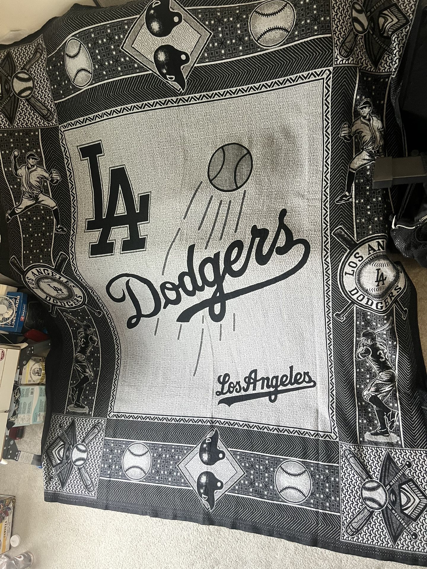 New! Los Angeles Dodgers “Black & Grey” Blanket.