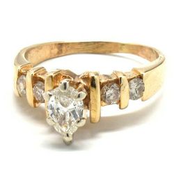 Ladies Pear Diamond/14K Gold Engagement Ring