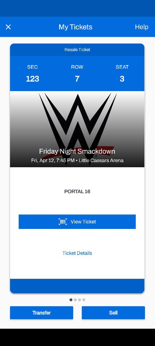 Real Ringside Smackdown Tickets Close To Ring
