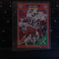 Pro Set Prospect No.1 Pick Barry Sanders Official NFL Card