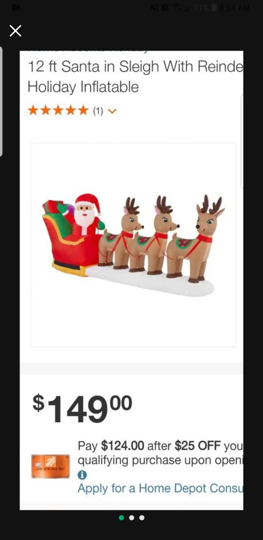 BIG Christmas inflatable, NEW ON BOX - Outdoor
