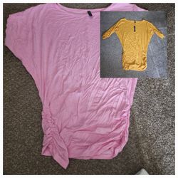 Scrunched Side Women's Large Shirts