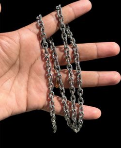 Solid 925 Sterling Silver Chain – 19.5 Inch – 39g – Handmade in Germany
