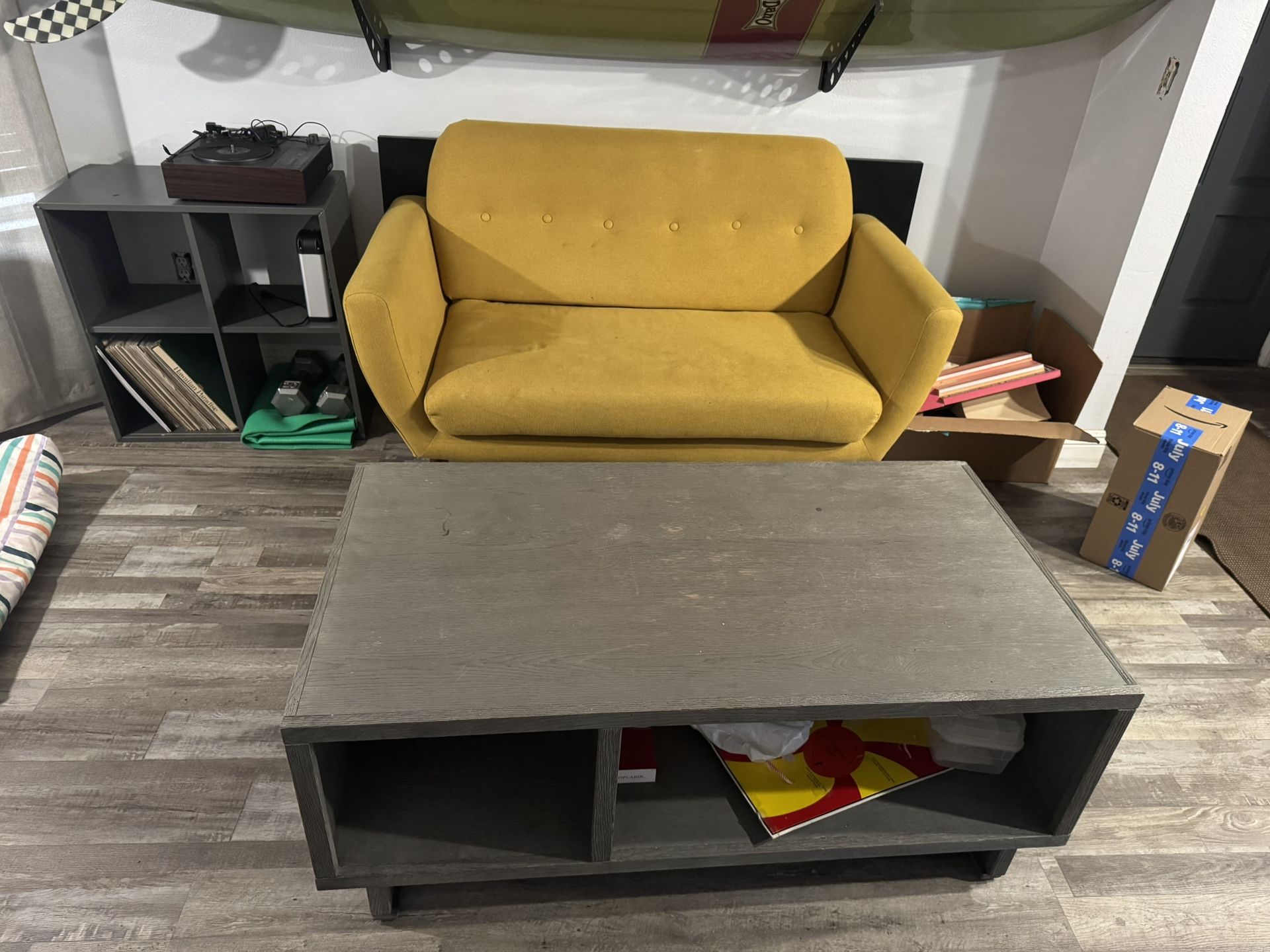 Couch Coffee Table Record Player