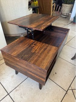 WLIVE Dark Brown coffee table