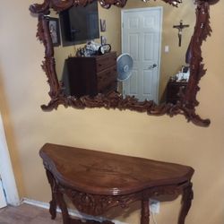 Mirror And Wall Table