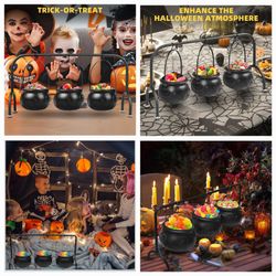 Witch Cauldron Candy Bucket for Tabletop Centerpiece
