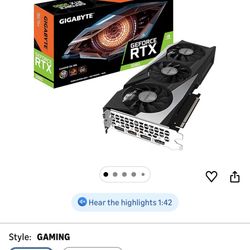 New Gpu $200 GIGABYTE GeForce RTX 3060 Gaming OC 12G (REV2.0) 