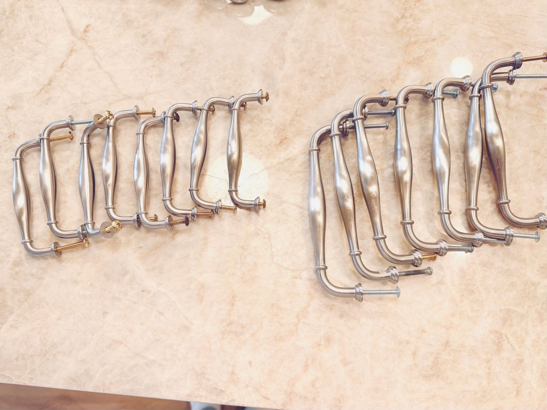 Cabinet Handles High End Quality Brass In Satin Nickel Finish