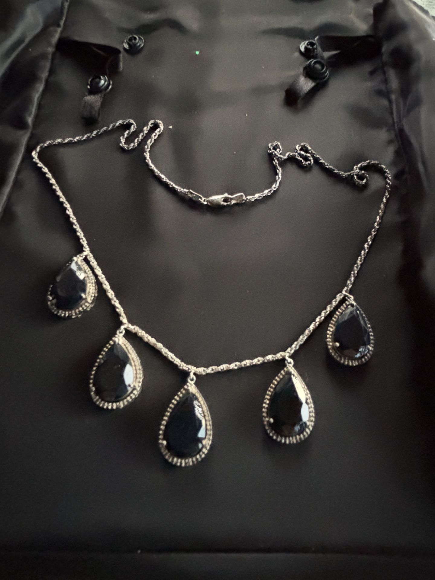 925 STERLING SILVER STONE NECKLACE
