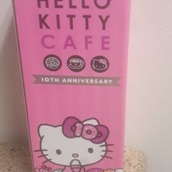 Hello Kitty Cafe 10th anniversary glass tumbler limited edition