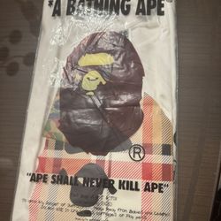 BAPE plaid shirt in white