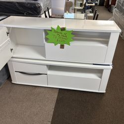 TV STAND 53” W  WHITE Semi Glossy 