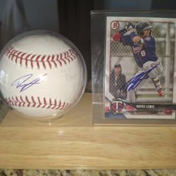 Royce Lewis Autograph Baseball ⚾️ And Autograph Rookie Card 