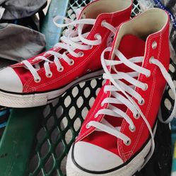 Red High top Converse Men's Size 8.5