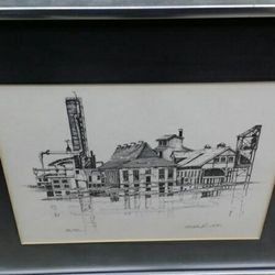 Gas Works Lake Union scratched by Seattle Artist Christopher Paul Bollen